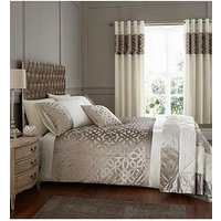 Catherine Lansfield Lattice Cut Velvet Eyelet Lined Curtains